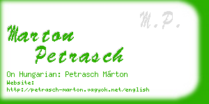 marton petrasch business card